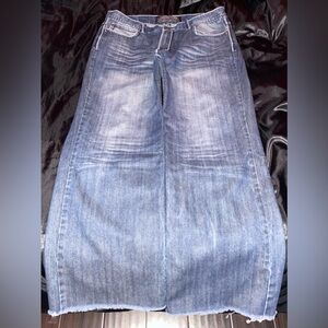 Hama Distressed Embroidered Bootcut Jeans